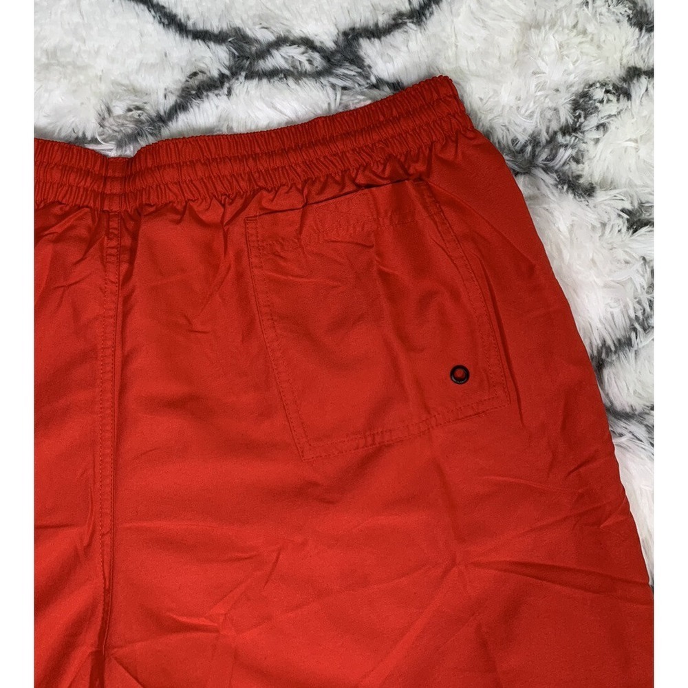 NIKE Swim Swoosh Logo Taped 5" Volley Shorts Trunks Red Men's Size 2XL *NEW* - Picture 7 of 7